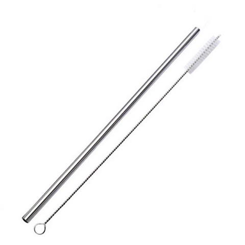 Stainless steel straw set